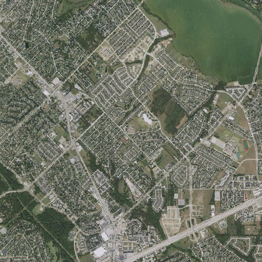 Aerial imagery of Shugart Elementary School, TX