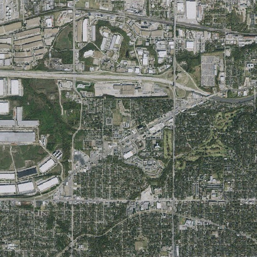 Aerial imagery of Stevens Park Elementary School, TX