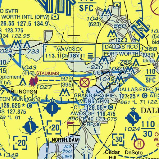 FAA VFR chart of Travis Elementary School, TX