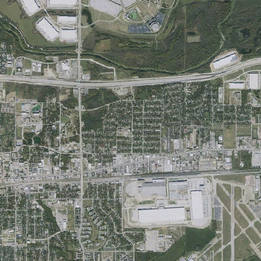Aerial imagery of Travis Elementary School, TX