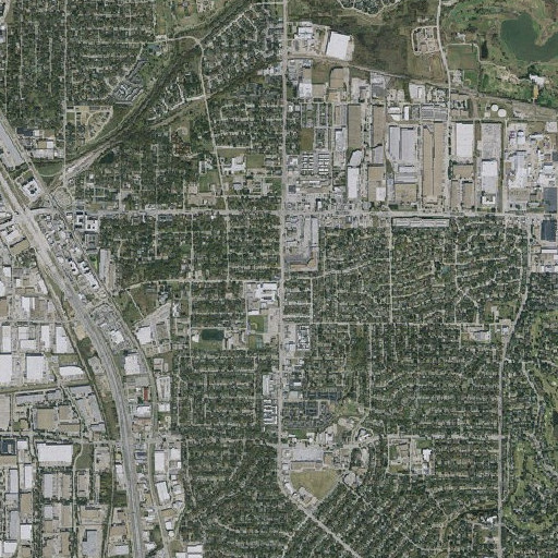 Aerial imagery of Turner High School, TX