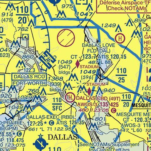 FAA VFR chart of Universal Academy, TX