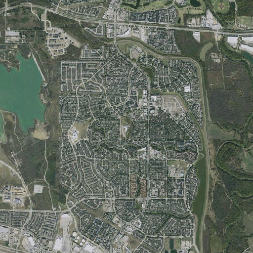 Aerial imagery of Valley Ranch Elementary School, TX