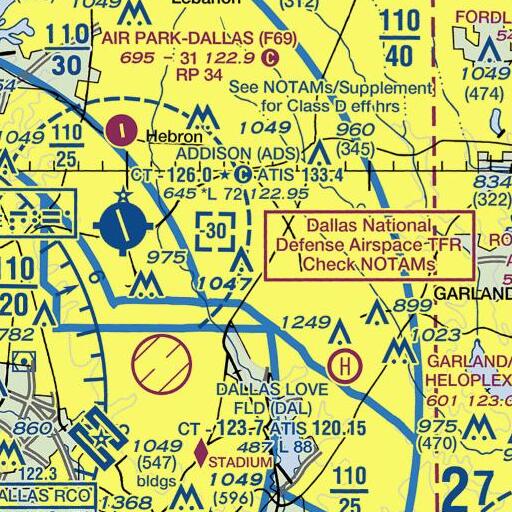 FAA VFR chart of Richardson Heights Elementary School, TX