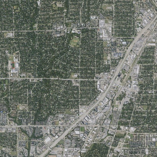 Aerial imagery of Richardson Heights Elementary School, TX