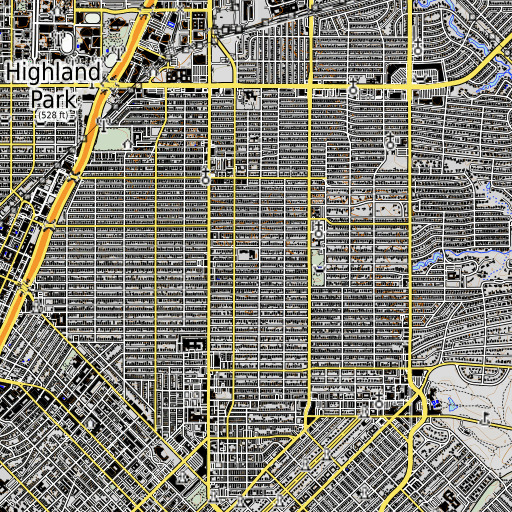 OpenTopoMap map of Robert E Lee Elementary School, TX