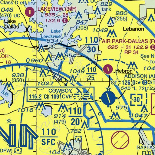 FAA VFR chart of Rosemeade Elementary School, TX
