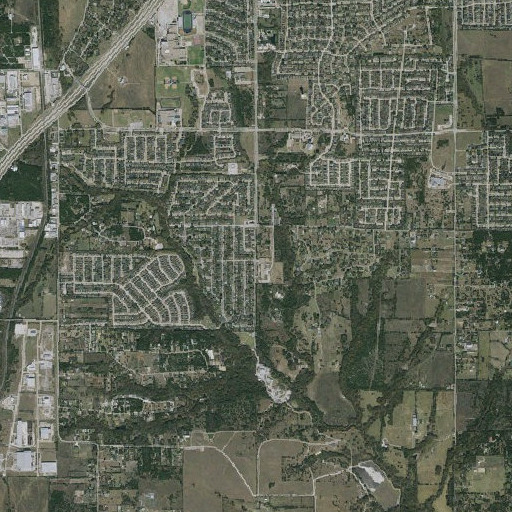 Aerial imagery of Plummer Elementary School, TX