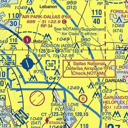 FAA VFR chart of Northrich Elementary School, TX