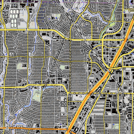 OpenTopoMap map of Northrich Elementary School, TX