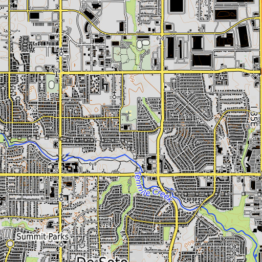 OpenTopoMap map of Northside Elementary School, TX