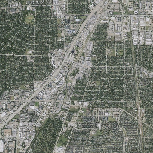 Aerial imagery of Math Science Technical Magnet School, TX