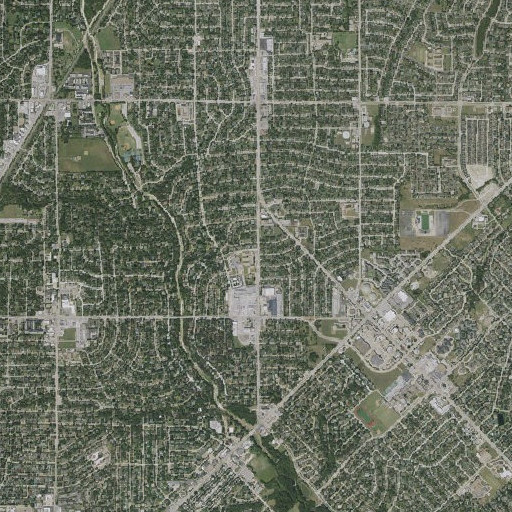 Aerial imagery of Memorial Preparatory School, TX