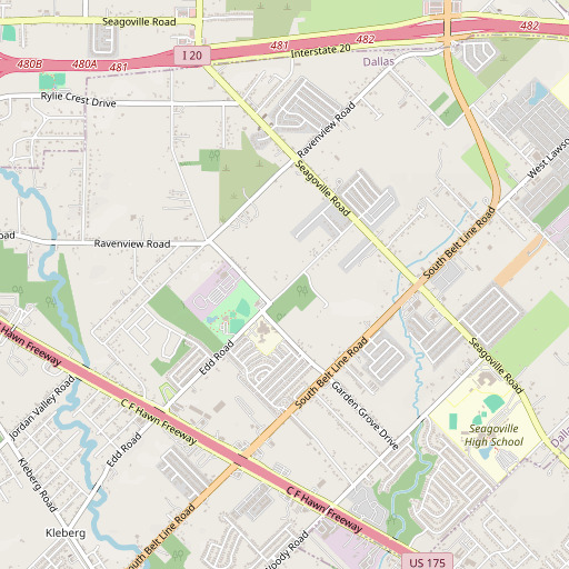 OpenStreetMap map of Kleberg Elementary School, TX