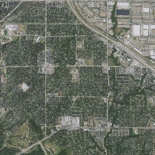 Aerial imagery of Lake Highlands Elementary School, TX