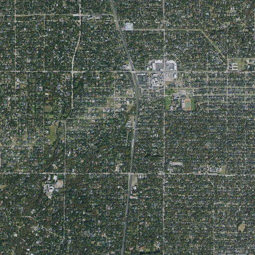 Aerial imagery of John J Pershing Elementary School, TX