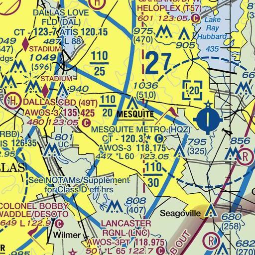FAA VFR chart of John W. Runyon Elementary School, TX