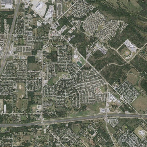 Aerial imagery of Hodges Elementary School, TX