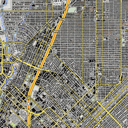 OpenTopoMap map of James B Bonham Elementary School, TX