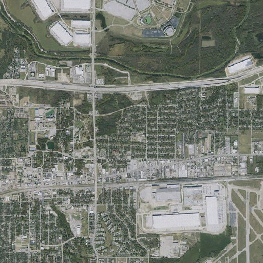 Aerial imagery of Jefferson Intermediate School, TX