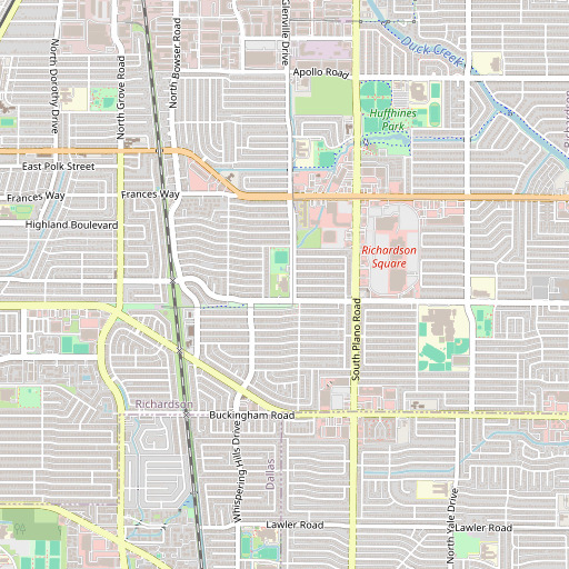 OpenStreetMap map of Jess Harben Elementary School, TX