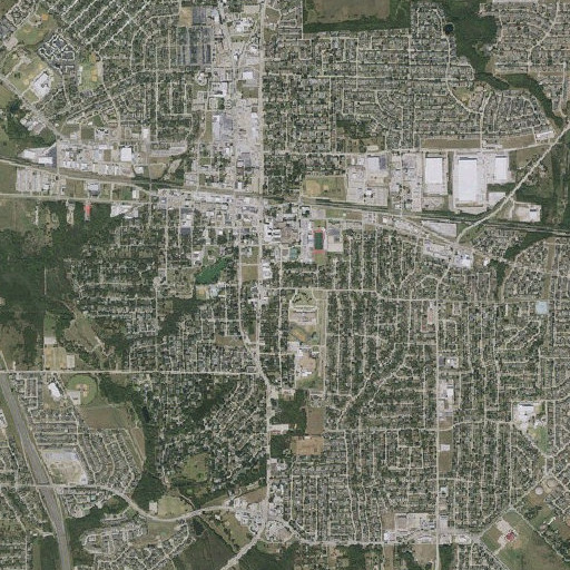 Aerial imagery of Black Elementary School, TX