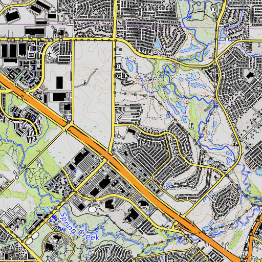 OpenTopoMap map of Abbett Elementary School, TX