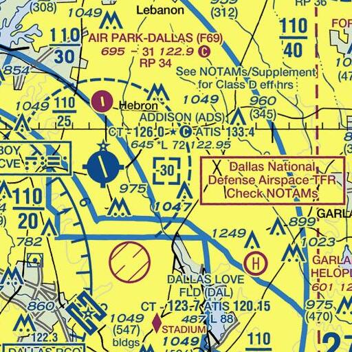 FAA VFR chart of Arapaho Elementary School, TX