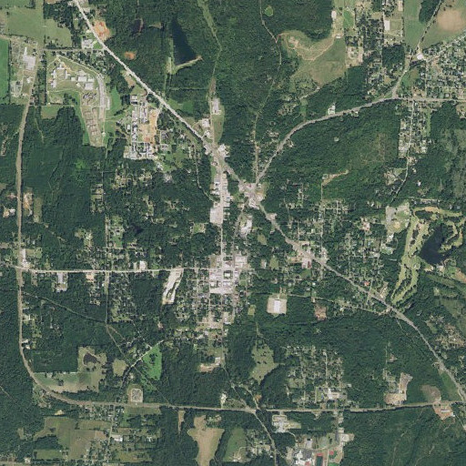 Aerial imagery of Rusk Elementary School, TX