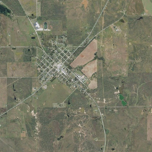Aerial imagery of Petrolia Elementary School, TX