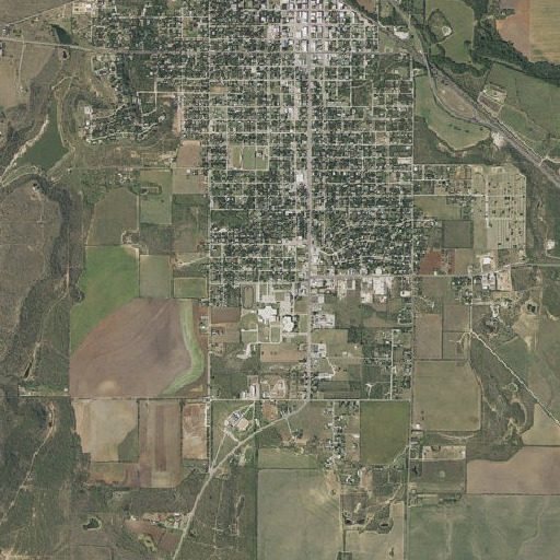 Aerial imagery of Coleman Elementary School, TX