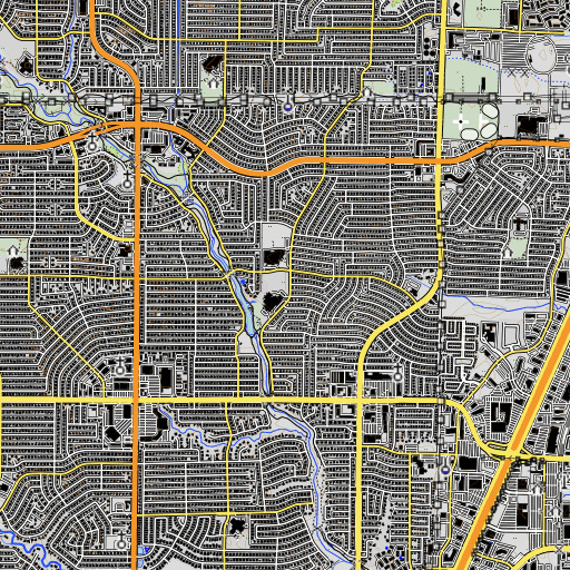 OpenTopoMap map of Christie Elementary School, TX