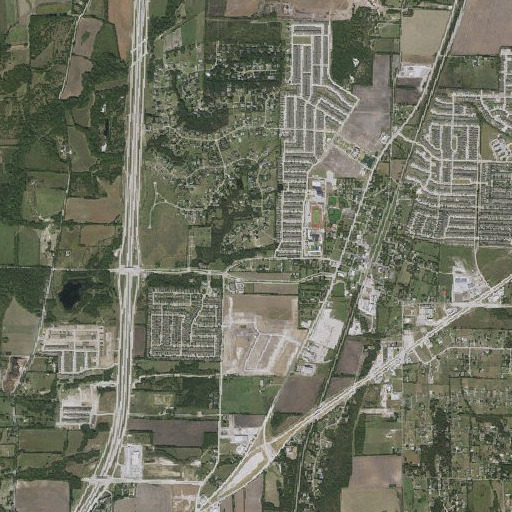 Aerial imagery of Melissa Ridge Elementary School, TX