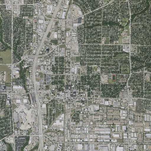 Aerial imagery of Mendenhall Elementary School, TX