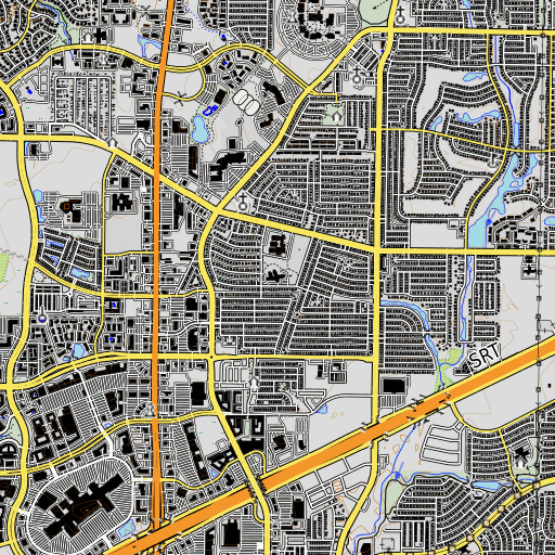 OpenTopoMap map of Noel A Smith Elementary School, TX