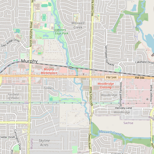 OpenStreetMap map of Wylie High School, TX