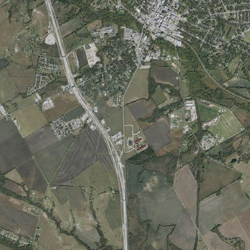 Aerial imagery of Dunaway Elementary School, TX