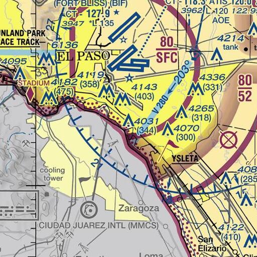 FAA VFR chart of Riverside High School, TX