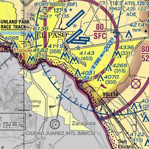 FAA VFR chart of Riverside Middle School, TX