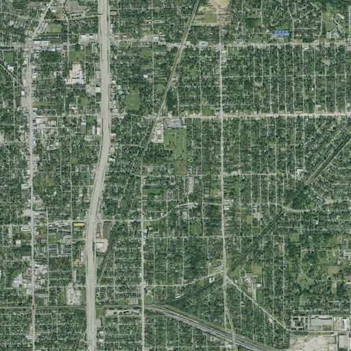 Aerial imagery of Easter Elementary School, TX