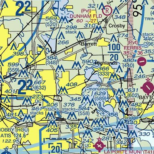 FAA VFR chart of Crenshaw Primary School, TX
