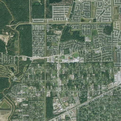 Aerial imagery of C E King Middle School, TX