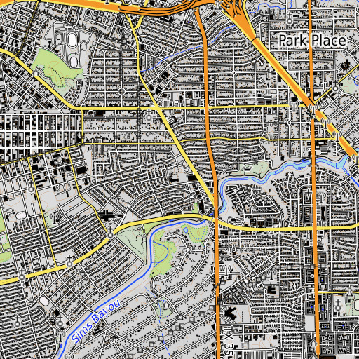 OpenTopoMap map of Cornelius Elementary School, TX