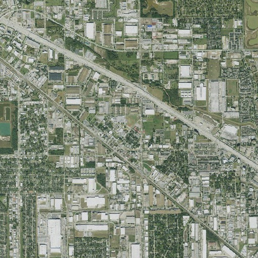 Aerial imagery of Bane Elementary School, TX