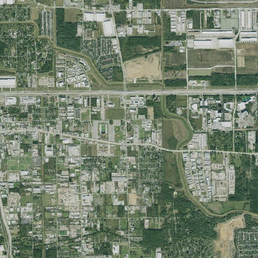 Aerial imagery of Aldine Middle School, TX