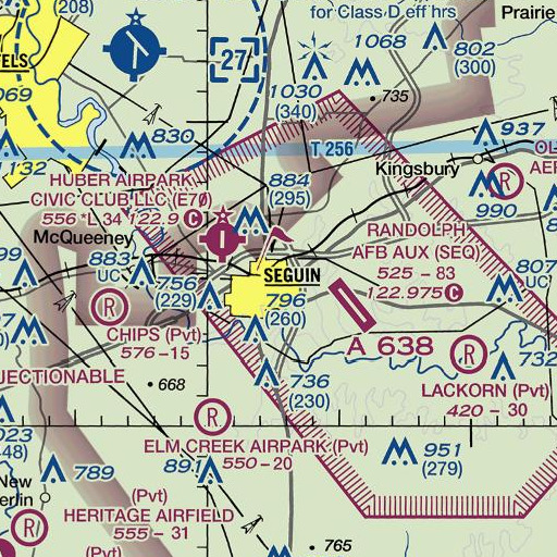 FAA VFR chart of Weinert Elementary School, TX