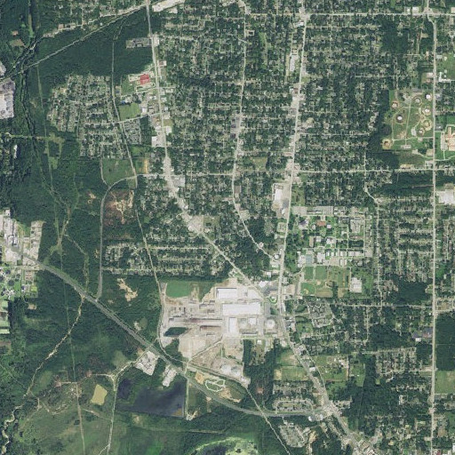 Aerial imagery of Pinewood Park Elementary School, TX