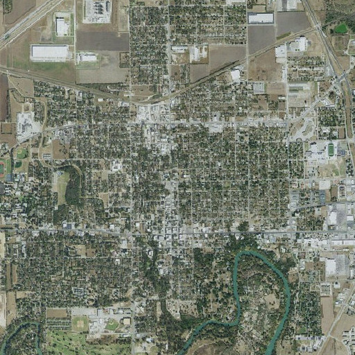 Aerial imagery of Erskine Elementary School, TX