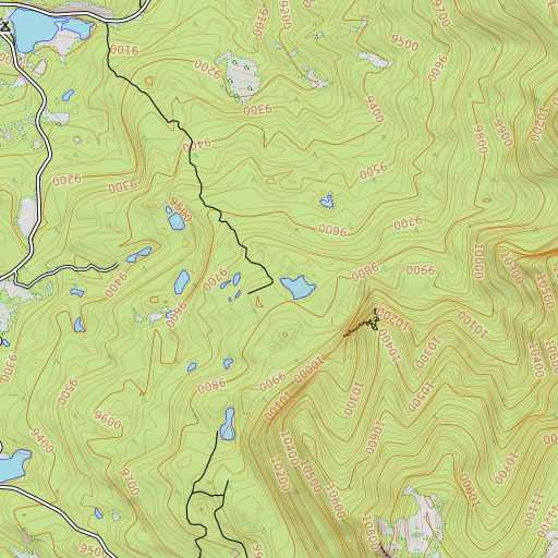 OpenTopoMap map of Two Ledge Dam, CO