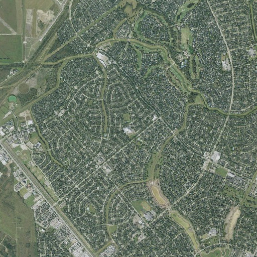 Aerial imagery of John F Ward Elementary School, TX
